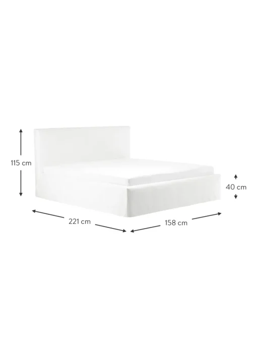 Letto Imbottito Con Contenitore Feather