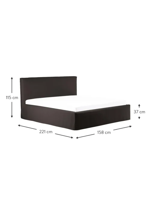 Letto Imbottito Con Contenitore Feather
