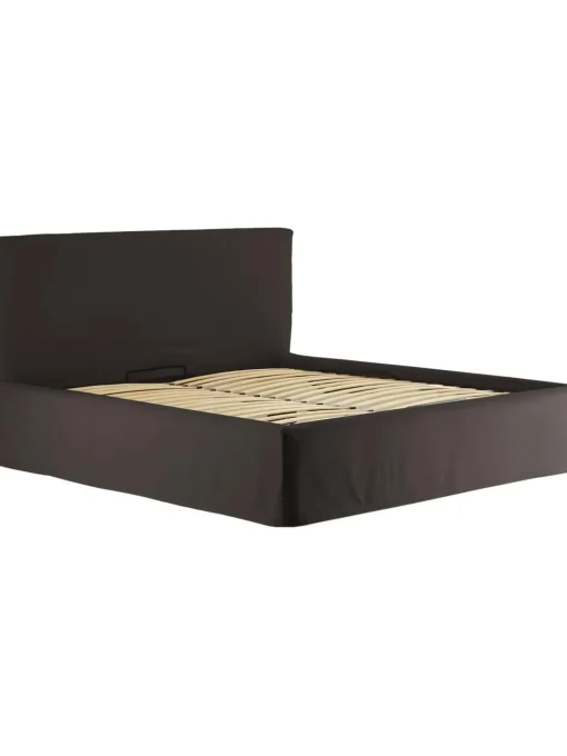 Letto Imbottito Con Contenitore Feather