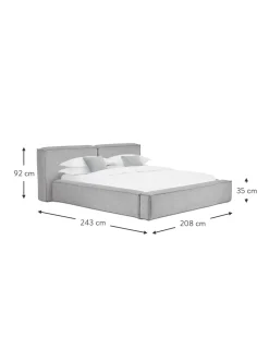 Letto Imbottito Con Contenitore Lennon