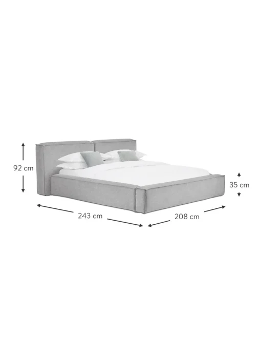 Letto Imbottito Con Contenitore Lennon