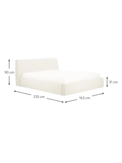 Letto Imbottito Con Contenitore Cloud