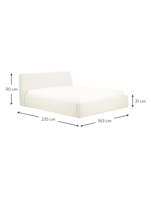 Letto Imbottito Con Contenitore Cloud