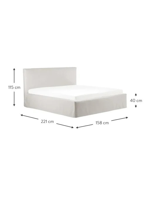Letto Imbottito Con Contenitore Feather