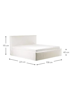 Letto Imbottito Con Contenitore Feather