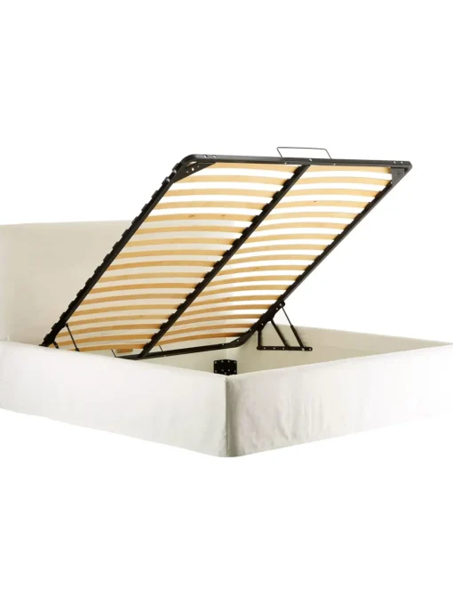 Letto Imbottito Con Contenitore Feather