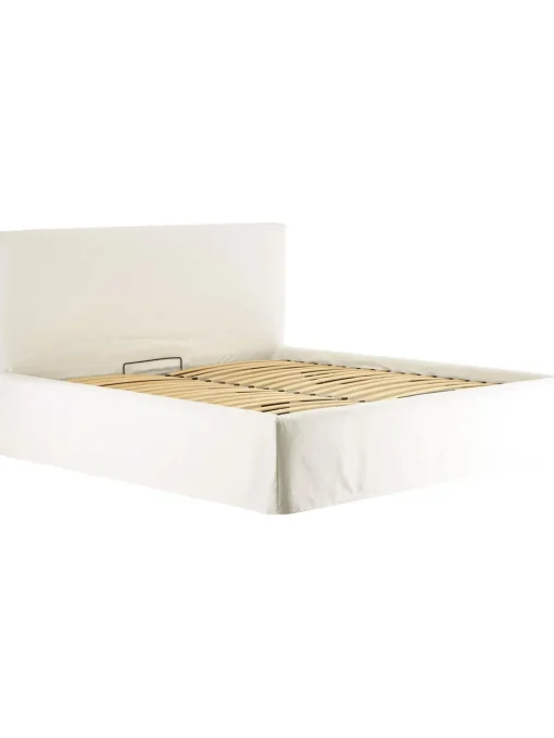 Letto Imbottito Con Contenitore Feather