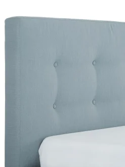 Letto Imbottito Con Piedini In Legno Moon