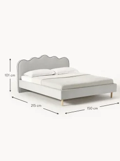 Letto Imbottito Con Testiera Ondulata Romy