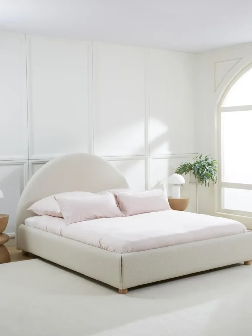 Letto Imbottito In Boucle Ebba