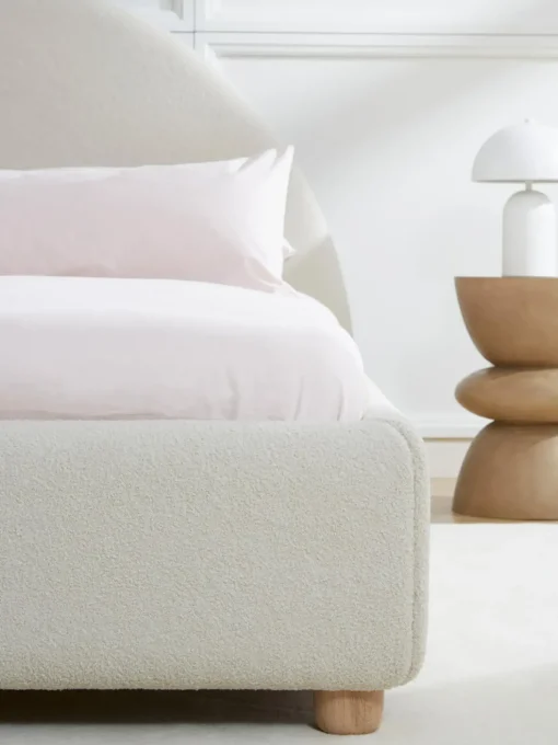 Letto Imbottito In Boucle Ebba