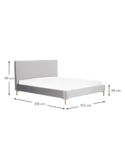 Letto Imbottito In Velluto Peace