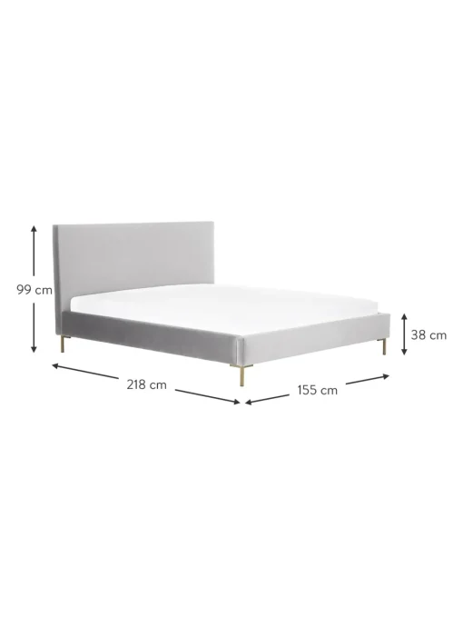 Letto Imbottito In Velluto Peace