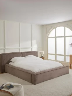 Letto Imbottito In Velluto A Coste Lennon