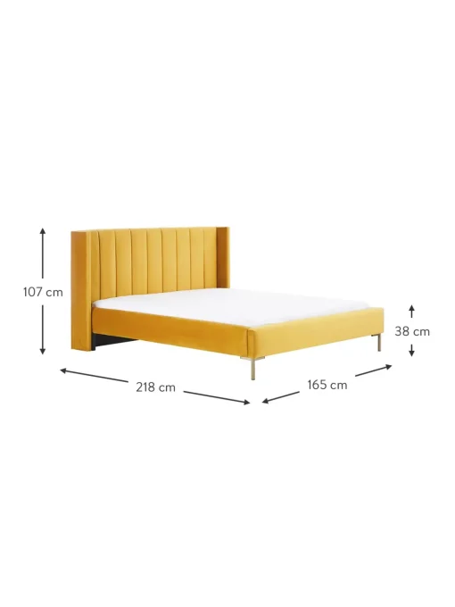 Letto Imbottito In Velluto Dusk