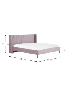 Letto Imbottito In Velluto Dusk