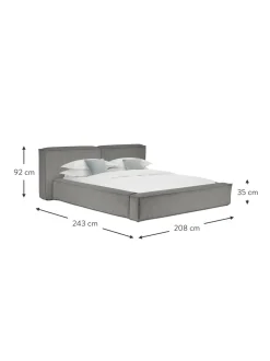 Letto Imbottito In Velluto A Coste Lennon