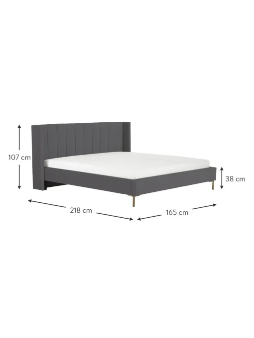 Letto Imbottito In Velluto Dusk