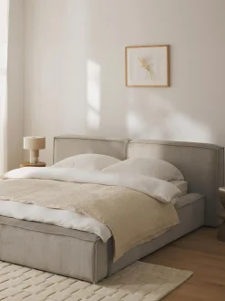 Letto Imbottito In Velluto A Coste Lennon
