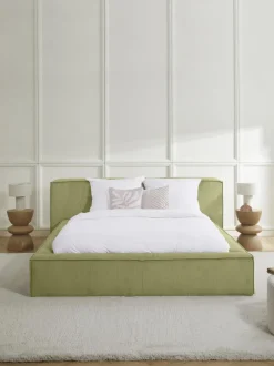 Letto Imbottito In Velluto A Coste Lennon