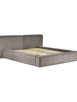 Letto Imbottito In Velluto A Coste Con Contenitore Lennon