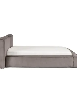Letto Imbottito In Velluto A Coste Con Contenitore Lennon