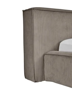 Letto Imbottito In Velluto A Coste Con Contenitore Lennon