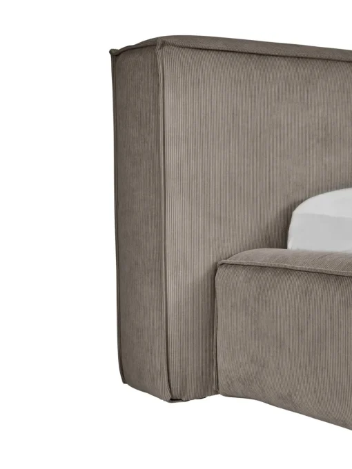 Letto Imbottito In Velluto A Coste Con Contenitore Lennon