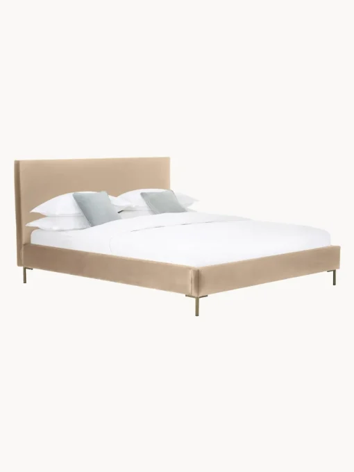Letto Imbottito In Velluto Peace