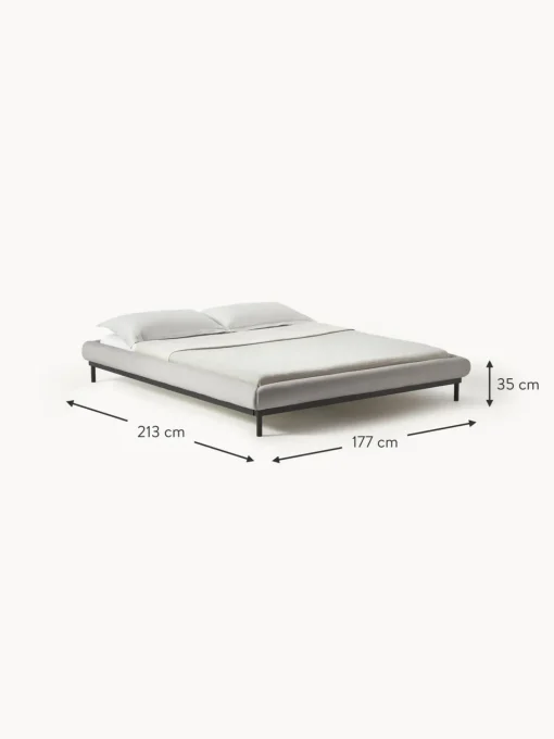 Letto Imbottito Senza Testiera Meya
