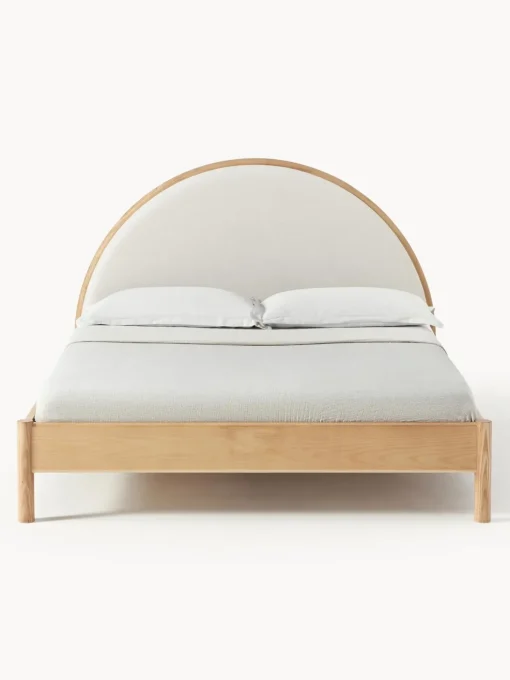 Letto In Legno Con Testiera Imbottita Sean