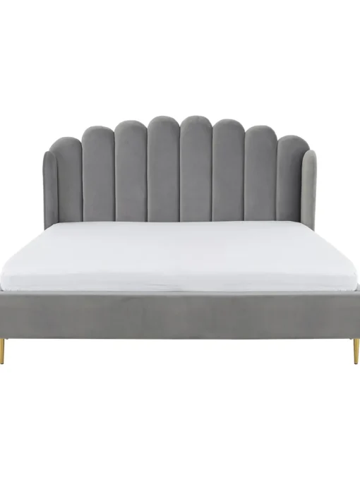 Letto Matrimoniale Imbottito In Velluto Glamour