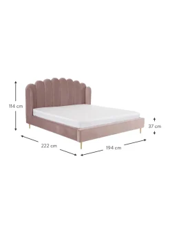 Letto Matrimoniale Imbottito In Velluto Glamour
