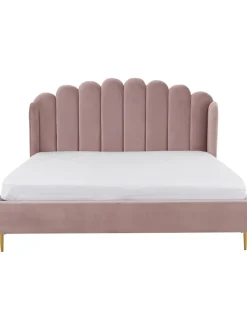Letto Matrimoniale Imbottito In Velluto Glamour
