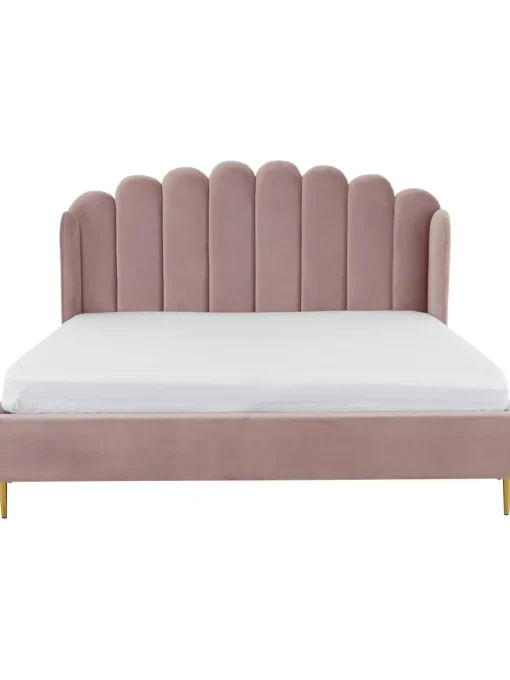Letto Matrimoniale Imbottito In Velluto Glamour