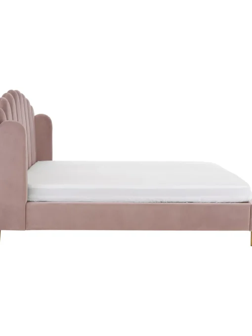 Letto Matrimoniale Imbottito In Velluto Glamour