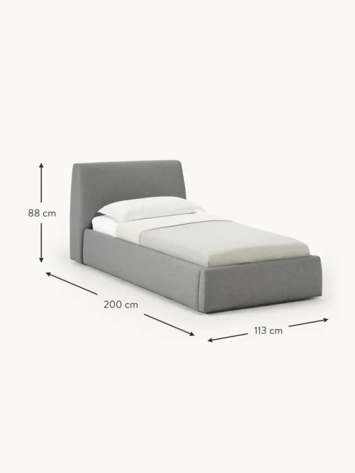Letto Singolo Con Contenitore Cloud