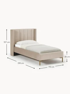 Letto Singolo In Velluto Dusk