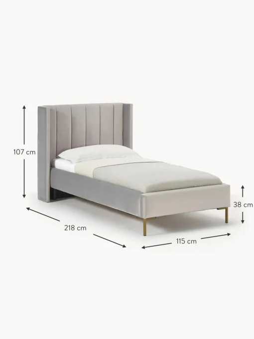 Letto Singolo In Velluto Dusk