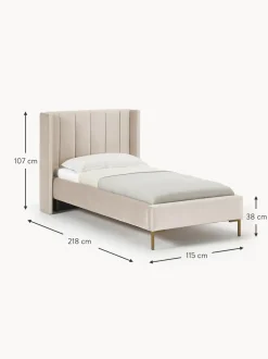 Letto Singolo In Velluto Dusk