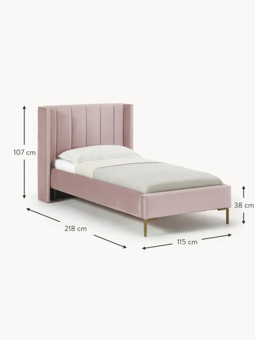 Letto Singolo In Velluto Dusk