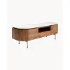 Mobile Tv Fatto A Mano In Legno Di Mango Con Piano In Marmo Grace*Kare Design Online