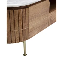 Mobile Tv Fatto A Mano In Legno Di Mango Con Piano In Marmo Grace*Kare Design Online