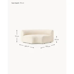 Modulo Angolare Curvo In Boucle Sofia*Westwing Collection Hot