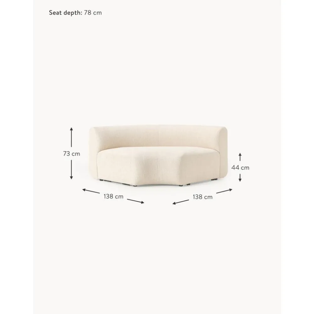 Modulo Angolare Curvo In Boucle Sofia*Westwing Collection Hot