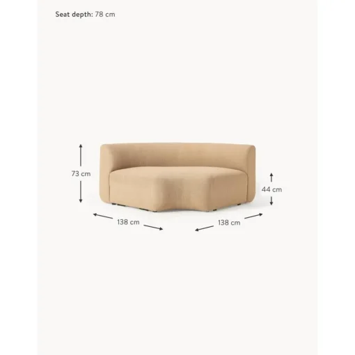 Modulo Angolare Curvo In Boucle Sofia*Westwing Collection Fashion