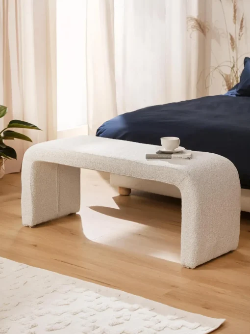 Panca Moderna Imbottita In Boucle Penelope