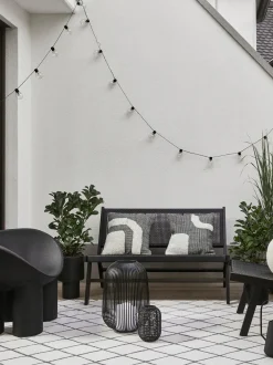 Panchina Da Giardino In Materiale Sintetico Intrecciato Palina