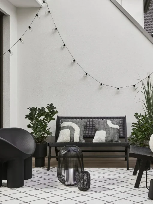 Panchina Da Giardino In Materiale Sintetico Intrecciato Palina