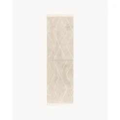 Passatoia In Cotone Con Motivo A Rombi E Frange Bina*Westwing Collection Outlet